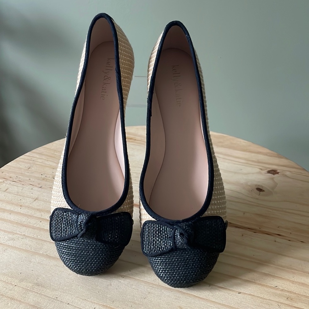 Kelly & Katie Natural Raffia Woven Ballet Flats Size 8.5